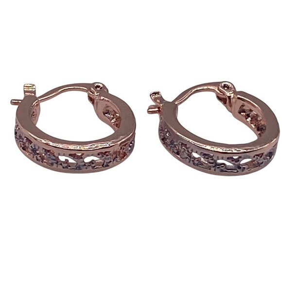 Women's Hoop Earrings Gold Platinum Filled Rose Gold & Sliver‎ Tone - Picture 1 of 13